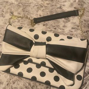 Betsy Johnson large clutch bag with chain strap